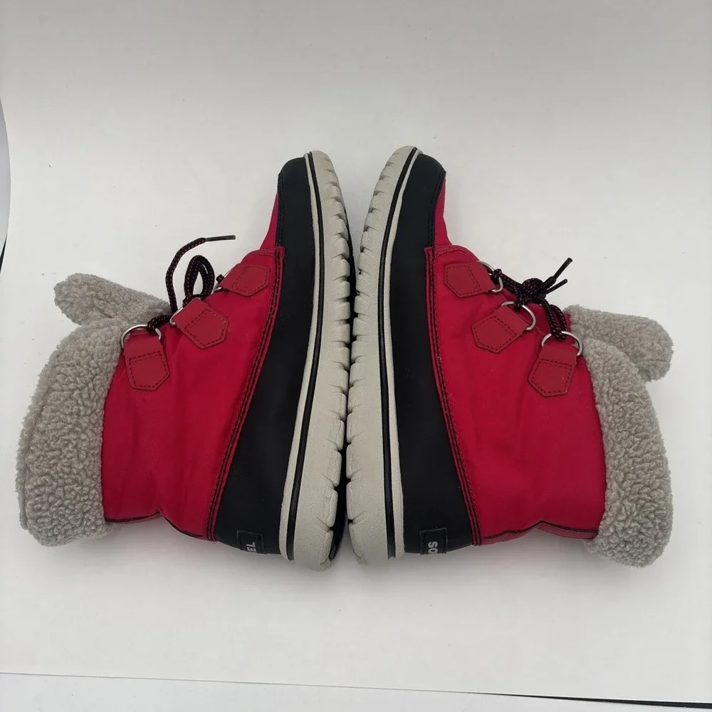 Sorel Boots Carnival Red Outdoors Fleece Waterproof Winter Rain Snow Boots‎ 8
